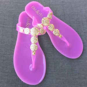 fibi & clo Riviera Orchid Pink Gold Bling Jelly 10